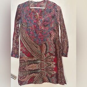 Raj Vibrant Red and Blue Dress